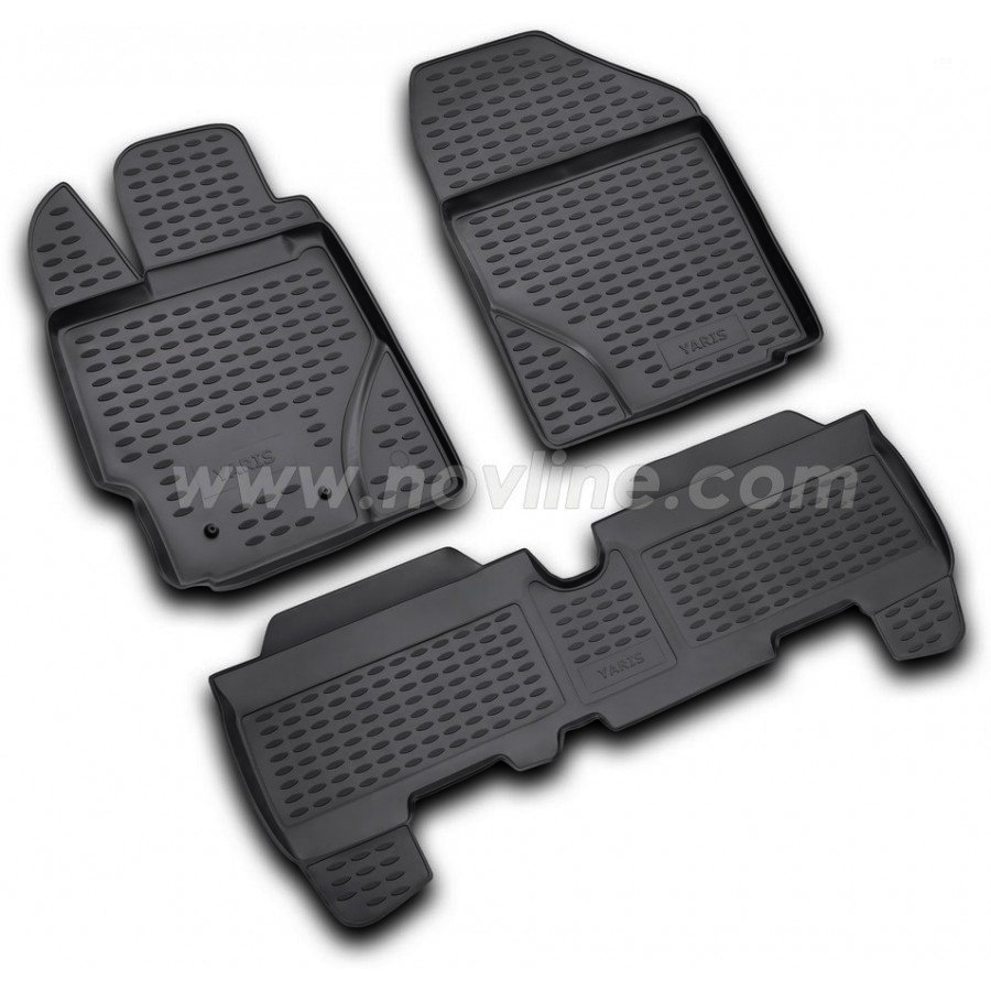 Toyota Yaris 01/2006-09/2011 Λαστιχένια Πατάκια Μαύρα Σετ 4τχμ Novline (tp) 1 NLC.48.10.210KN