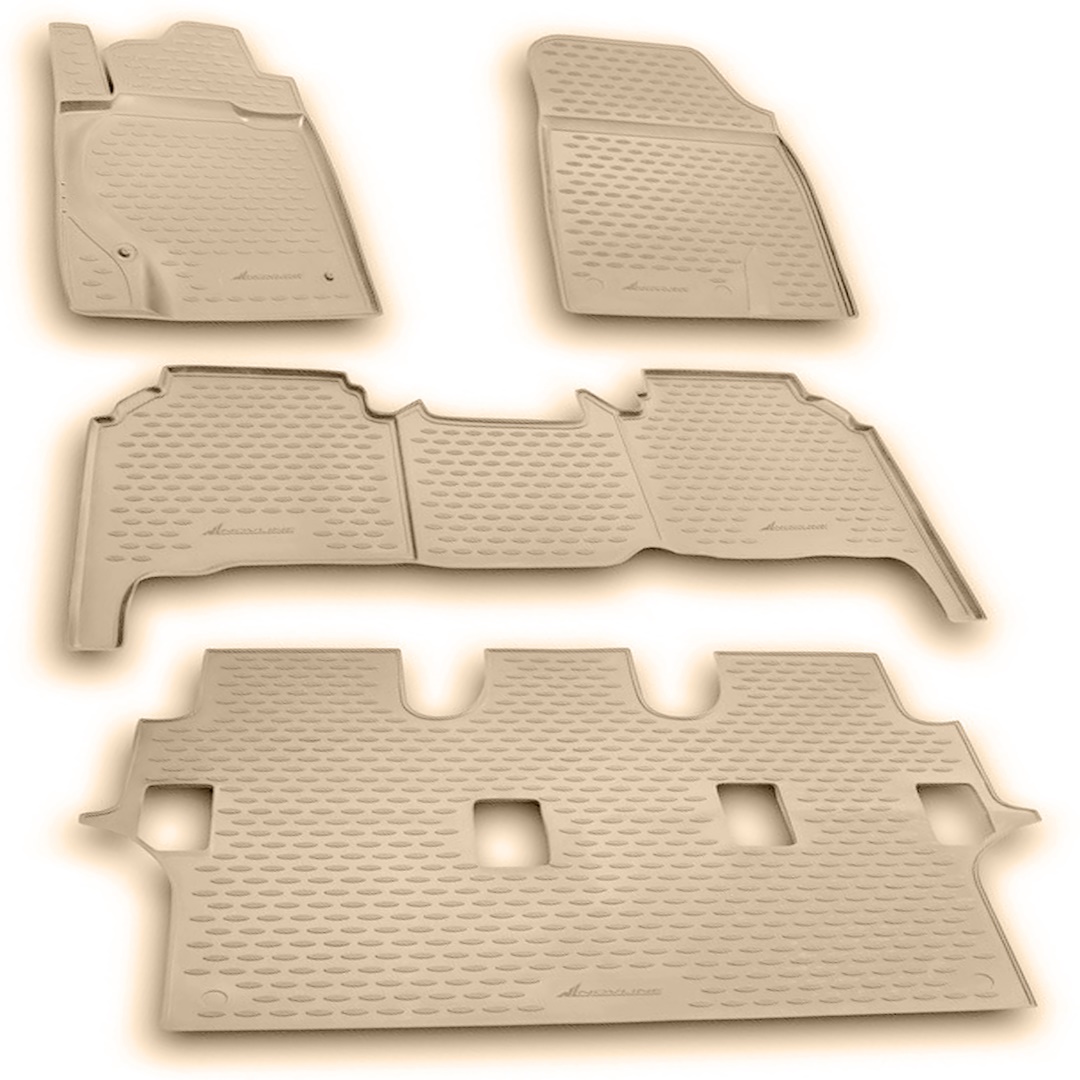 Toyota Land Cruiser 200 11/2007 Λαστιχένια Πατάκια Σετ 5τμχ Μπεζ Novline 1 NLC.48.17.212K
