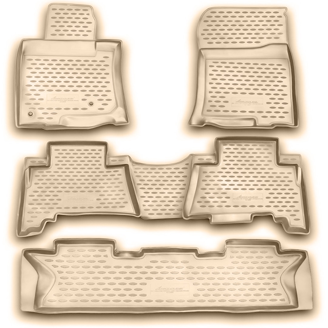 Toyota Land Cruiser Prado 12/2009-2013 7Θ Λαστιχένια Πατάκια Σετ 5τμχ Μπεζ Novline (tp) 1 NLC.48.27.212K