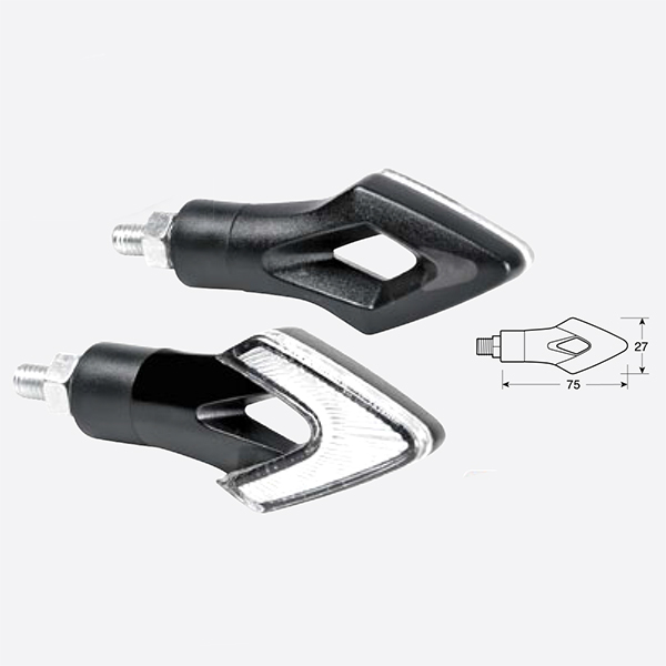 Lampa Φλας Μοτοσυκλέτας Lum Led 12v 75x27mm Μαύρα 2τχμ 1 News43 21