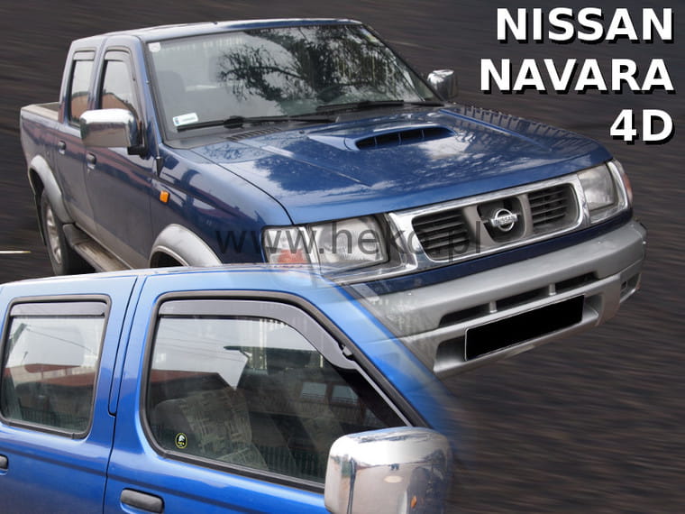 Ανεμοθραύστες Nissan Navara / Pick Up D22 / Np300 2001-2005 Φιμέ της Heko Σετ 4τμχ 24294 1 Nissan Navara Pick Up D22 Np300 2001 2005 anemothrastes 4 tem heko