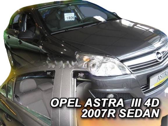 Opel Astra H 4d 2007-2014 Φιμέ Ανεμοθραύστες Heko Σετ 4τμχ για Μπρος-Πίσω Παράθυρα (tp) 1 Opel Astra H 4d 2007 2014 anemothrastes 4 tem heko