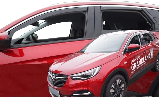 Opel Grandland X 5d 2017+ Φιμέ Ανεμοθραύστες Heko Σετ 2τμχ 1 Opel GrandLand X 5D 2017 ανεμοθραύστες 2 τεμ