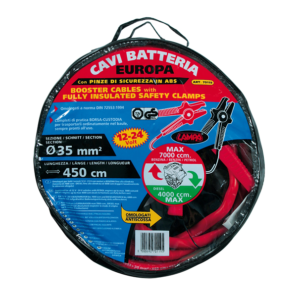 Ρευματοδότες - Καλώδια Μπαταρίας 450cm. - 12/24v Lampa 1 PROD 6846DET0 1