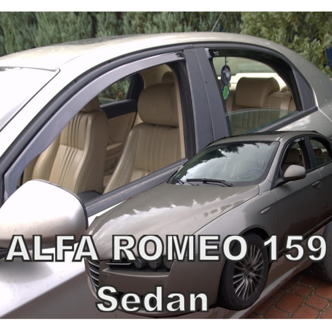 Alfa Romeo 159 4d Sedan 2005-2011 Φιμέ Ανεμοθραύστες Heko Σετ 4τμχ για Μπρος-Πίσω Παράθυρα 1 SET10119