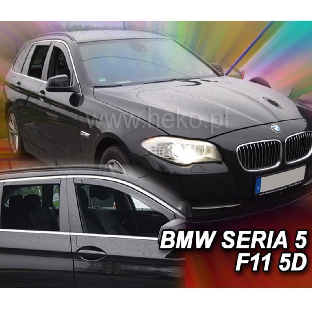 Bmw 5 F11 4d Wagon 2010-2017 Φιμέ Ανεμοθραύστες Heko Σετ 4τμχ για Μπρος-Πίσω Παράθυρα 1 SET11157