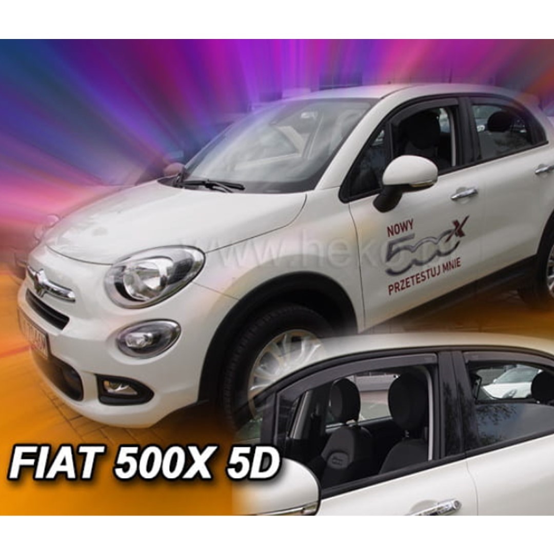 Fiat 500x 5d 2015 Φιμέ Ανεμοθραύστες Heko Σετ 4τμχ για Μπρος-Πίσω Παράθυρα 1 SET15174