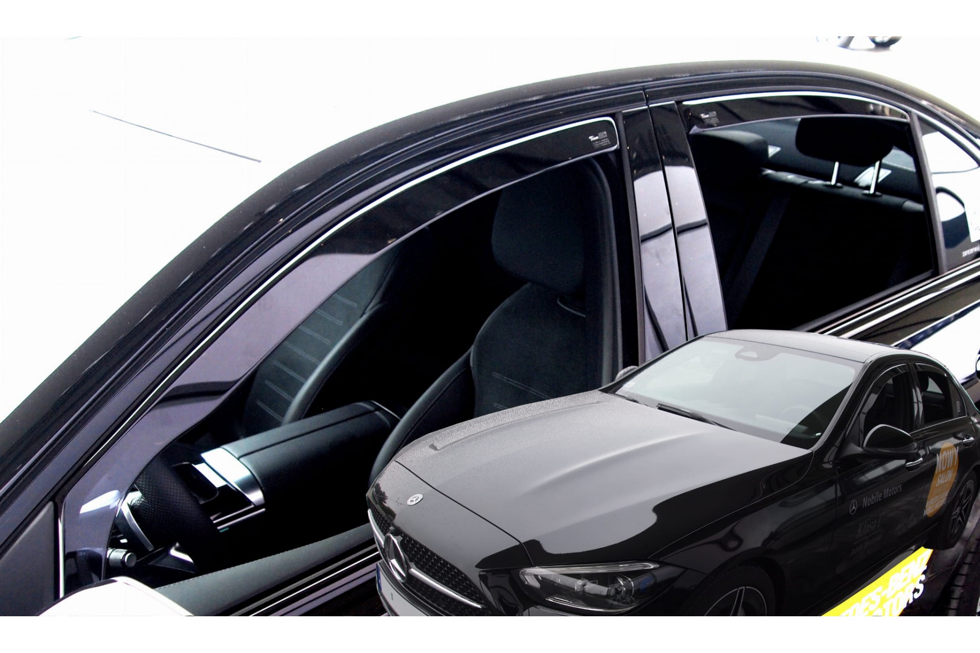 Mercedes C-klas W206 4d 2021+ Φιμέ Ανεμοθραύστες Heko Σετ 4τμχ για Μπρος-Πίσω Παράθυρα 1 SET23634