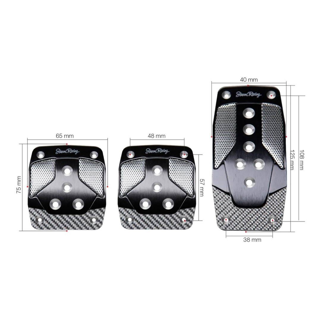 Simoni Racing Πεντάλ Carbon Shade Αλουμίνιο/Μαύρο/carbon Σετ 3τχμ 1 SR963C
