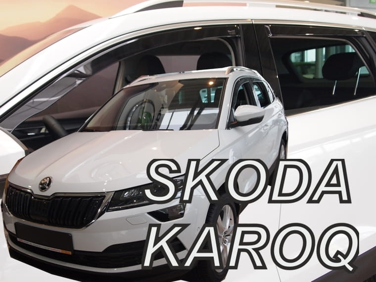 Skoda Karoq 5d 2017+ Φιμέ Ανεμοθραύστες Heko Σετ 2τμχ 1 Skoda Karoq 5D 2017 anemothraustes 4 tem heko
