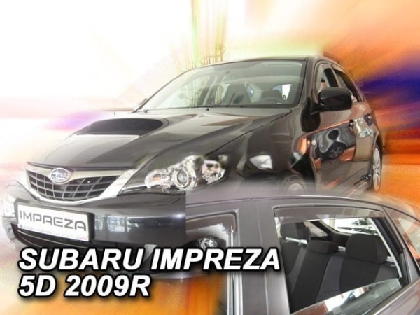 Subaru Impreza Gh 5d 2007-2011 Φιμέ Ανεμοθραύστες Heko Σετ 2τμχ 1 Subaru Impreza GH 5D 2007 2011 anemothraustes 4 tem heko