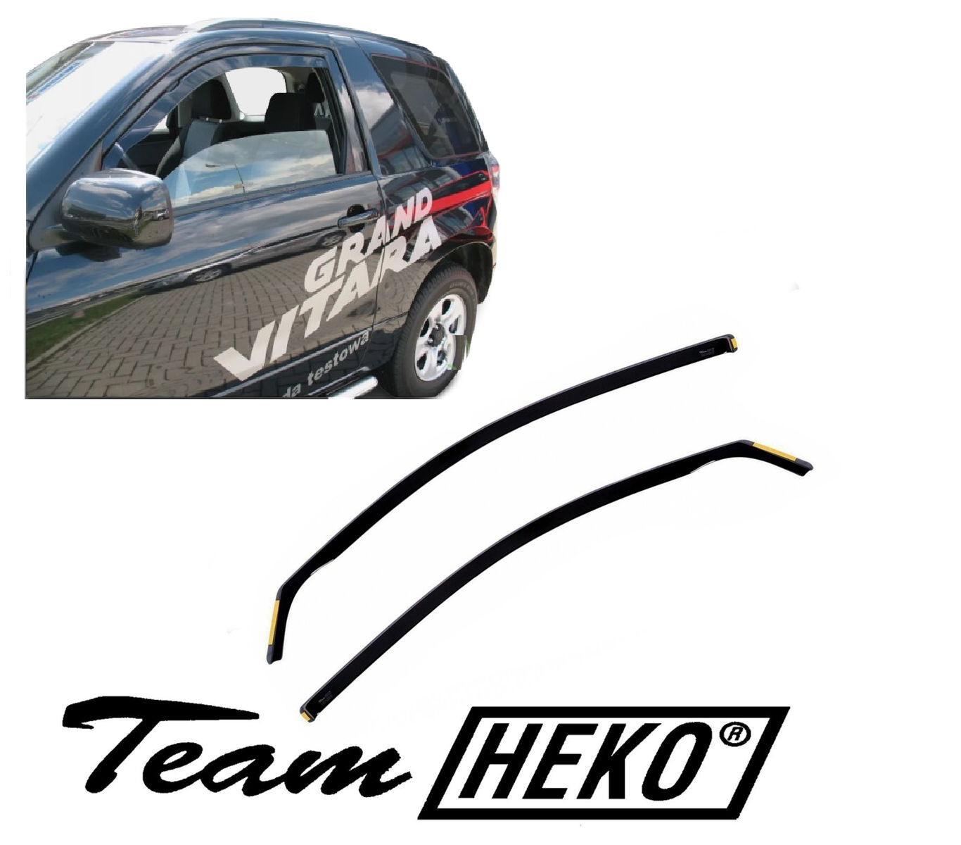 Ανεμοθραύστες Suzuki Grand Vitara 3D 2005-2014 Φιμέ της Heko Σετ 2τμχ 28618 1 Suzuki Grand Vitara 3D 2005 2014 Φιμέ Ανεμοθραύστες Heko Σετ 2τμχ