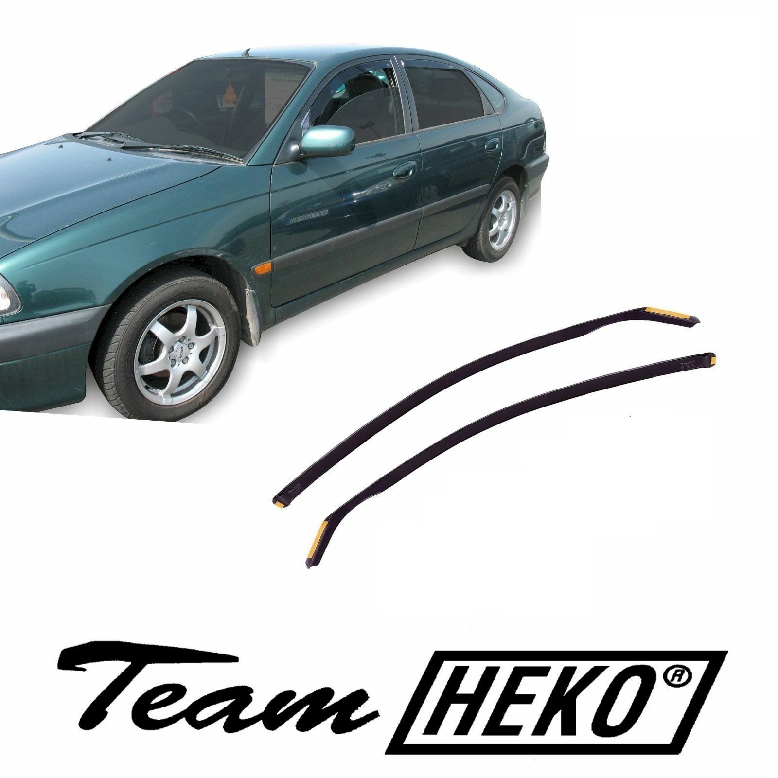 Ανεμοθραύστες για Toyota Avensis 4D/5D 1997-2003 Φιμέ της Heko Σετ 2τμχ 29323 1 Toyota Avensis 4D 5D 1997 2003 anemothrastes 2 tem heko