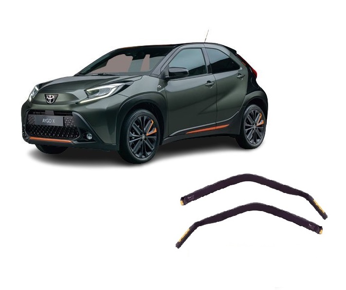 Toyota Aygo X 5d 2022+ Φιμέ Φιμέ Ανεμοθραύστες Heko Σετ 2τμχ (tp) 1 Toyota Aygo X 5D 2022 ανεμοθραύστες 2 τεμ