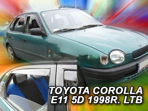 Toyota Corolla E11 5d Ltb 1997-2001 Φιμέ Ανεμοθραύστες Heko Σετ 4τμχ για Μπρος-Πίσω Παράθυρα 1 Toyota Corolla E11 5D ltB 1997 2001 anemothraustes 4 tem heko