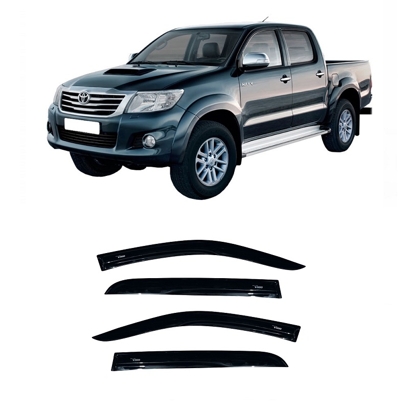 Ανεμοθραύστες Toyota Hilux 4D 2005-2015 Φιμέ της Heko Σετ 4τμχ 29377 1 Toyota Hilux 4d 2005 2015 anemothrastes 4 tem heko