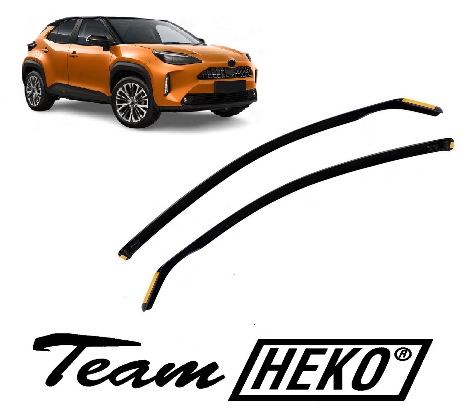 Ανεμοθραύστες Toyota Yaris Cross 5d 2021+ Φιμέ της Heko Σετ 2τμχ 29669 1 Toyota Yaris Cross 5d 2021 anemothrastes 2 tem heko