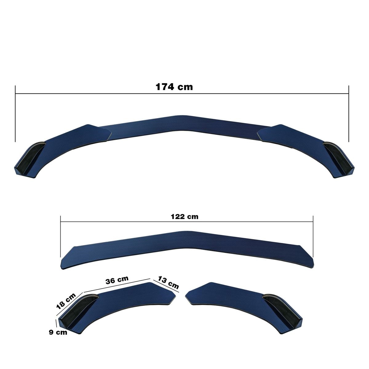 Simoni Racing Διακοσμητικό Spoiler Προφυλακτήρα Lip Splitter Carbon Look 3τχμ 1 UB BK 0 ori