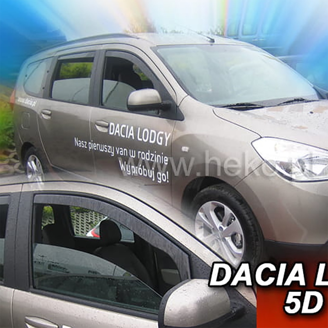 Ανεμοθραύστες για Dacia Lodgy 5d 2012+ / Dacia Dokker 4d 2012+ Φιμέ της Heko Σετ 2τμχ 1 VVV