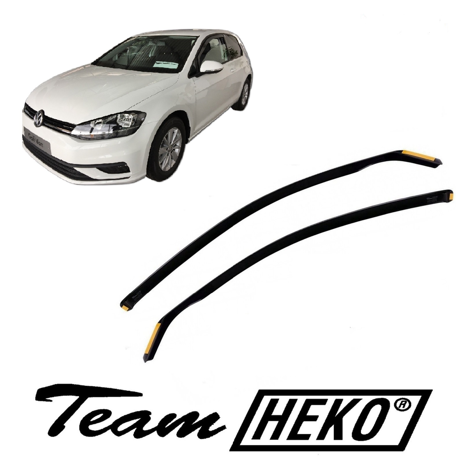 Ανεμοθραύστες Vw Golf 7 3d 2012+ της Heko Σετ 2τμχ Φιμέ Πλαστικοί (tp) 1 VW Golf 7 3D 2012 anemothraustes 2 tem heko 1