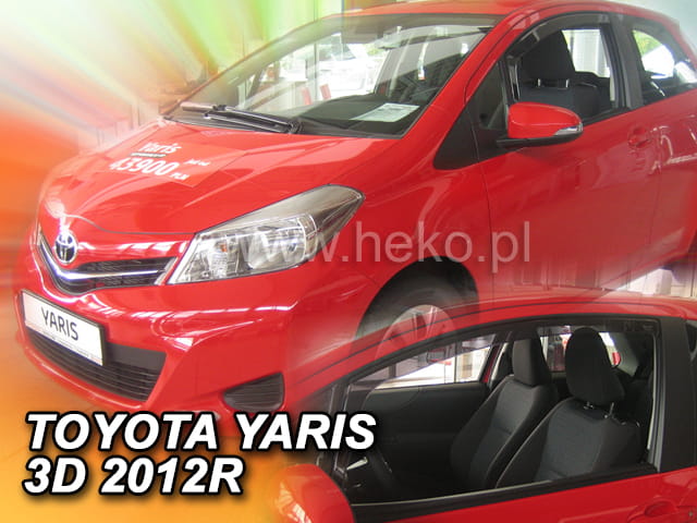 Ανεμοθραύστες για Toyota Yaris 5d 2011-2019 Φιμέ της Heko Σετ 2τμχ 29621 (tp) 1 Yaris III 3D 2011 2019 ανεμοθραύστες 2 τεμ heko