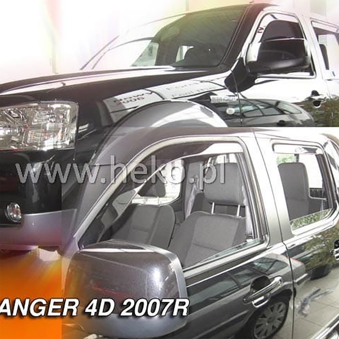 Ford Ranger 2 4d 2007-2012 Φιμέ Ανεμοθραύστες Heko Σετ 2τμχ (tp) 1 a265