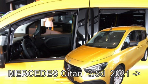 Mercedes Citan 5d 2021+ Φιμέ Ανεμοθραύστες Heko Σετ 4τμχ για Μπρος-Πίσω Παράθυρα 1 anem23638