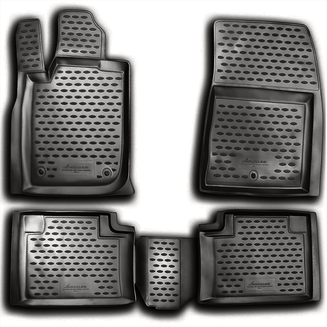 Jeep Grand Cherokee 01/2011-04/2013 Λαστιχένια Πατάκια Σετ 4τμχ Ανθρακί/Σκούρο Γκρι Novline 1 car157