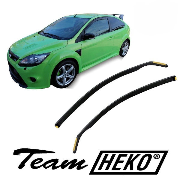 Ford Focus Mk2 3d 2004-2011 Φιμέ Ανεμοθραύστες Heko Σετ 2τμχ (tp) 1 heko ανεμοθραύστες Ford Focus Mk2 3D 2004 2011 1