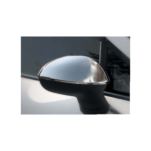 Καπάκια Καθρεφτών Χρωμίου Seat Ibiza / Leon 5d 2009+ 2τχμ Μεταλλικά Omtec 1 seat leon ii 2009 2012 mirror cover 2 pcs s steel