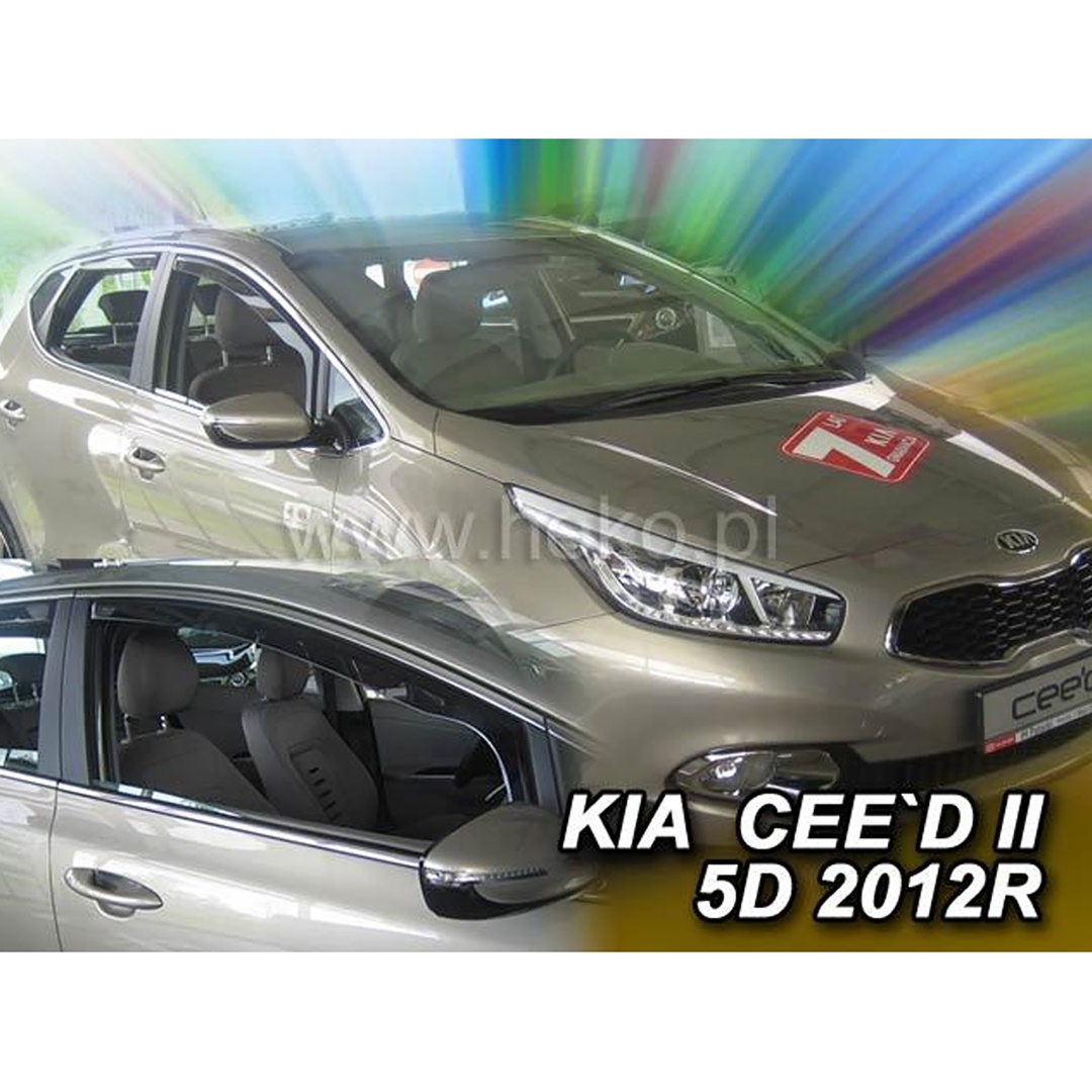 Kia Ceed Ii 5d 05/2012-2018 Φιμέ Ανεμοθραύστες Heko Σετ 2τμχ 1 ΑΝΕΜ20158