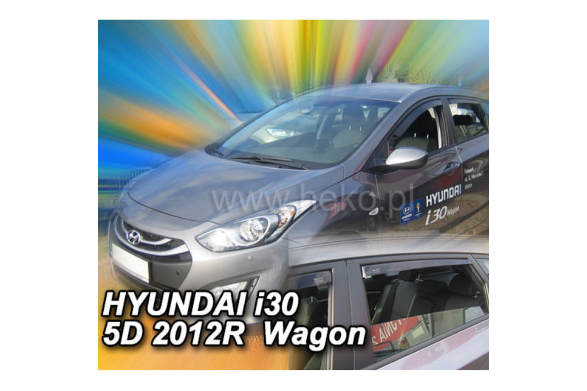 Hyundai I30 5d Stationwagon 02/2012-2017 Φιμέ Ανεμοθραύστες Heko Σετ 4τμχ για Μπρος-Πίσω Παράθυρα 1 ΑΝΕΜSET17275