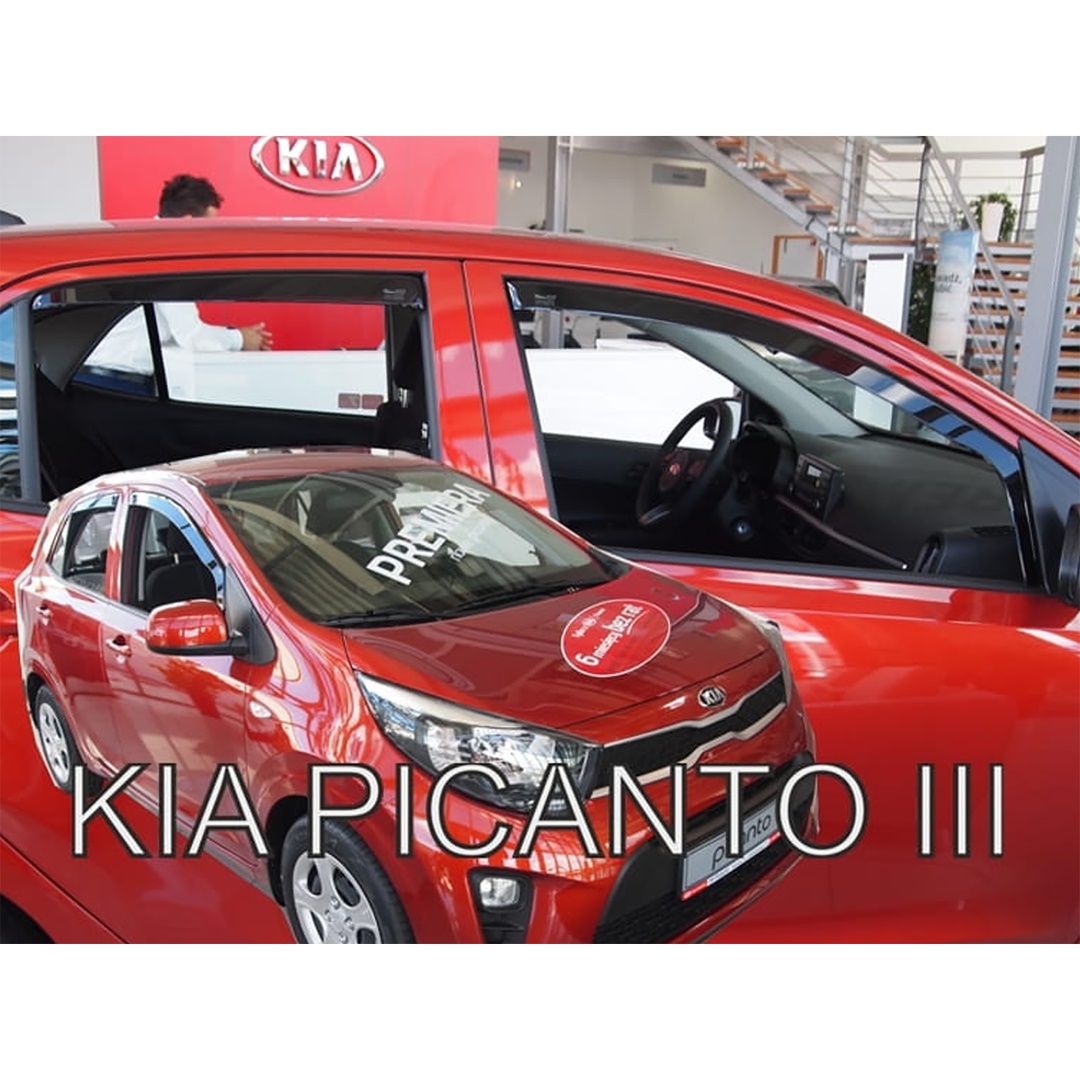 Kia Picanto Iii 5d 2017+ Φιμέ Ανεμοθραύστες Heko Σετ 4τμχ για Μπρος-Πίσω Παράθυρα 1 ΑΝΕΜSET20177