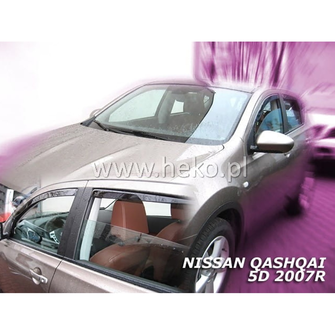 Ανεμοθραύστες Nissan Qashqai I J10 5D 02/2007-2013 Φιμέ Heko Σετ 4τμχ 24257 1 ΑΝΕΜSET24257