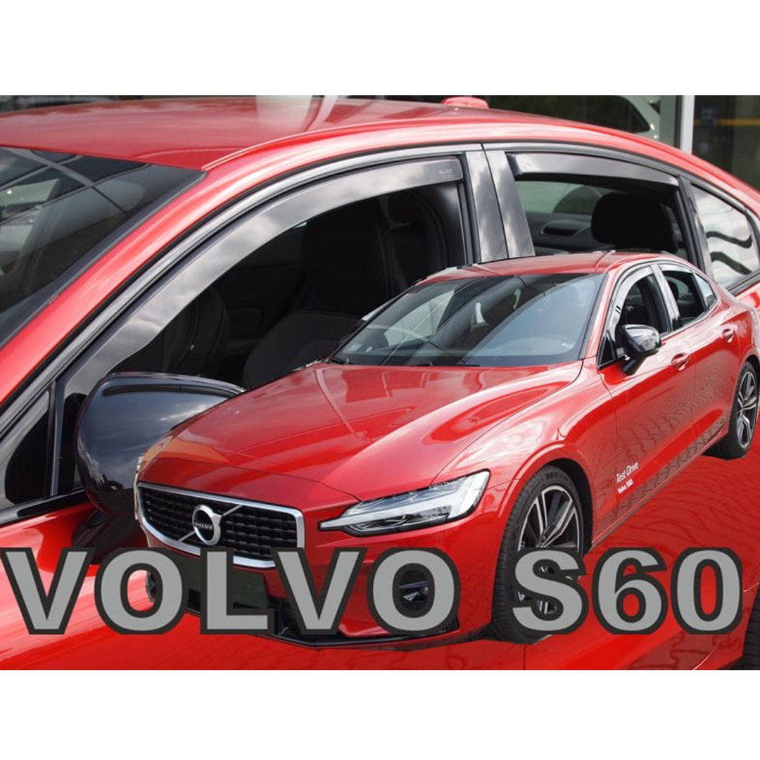 Volvo S60 4d 2018+ Φιμέ Ανεμοθραύστες Heko Σετ 4τμχ για Μπρος-Πίσω Παράθυρα 1 ΑΝΕΜSET31248