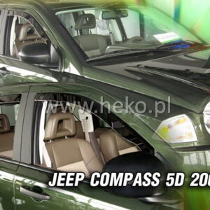 Ανεμοθραύστες Jeep Compass 5D 2007-2017 Φιμέ Heko Σετ 4τμχ 19117