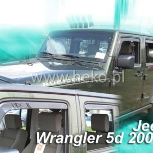 Ανεμοθραύστες Jeep Wrangler (JK) 5D 2007-2018 Φιμέ Heko Σετ 4τμχ 19115