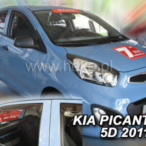 Ανεμοθραύστες KIA Picanto II 5D 2011-2017 Φιμέ Heko Σετ 4τμχ 20151