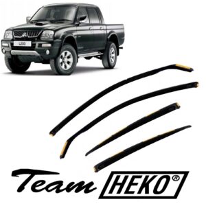 Ανεμοθραύστες Mitsubishi L200 5D 1999-2006 Φιμέ Heko Σετ 4τμχ 23342