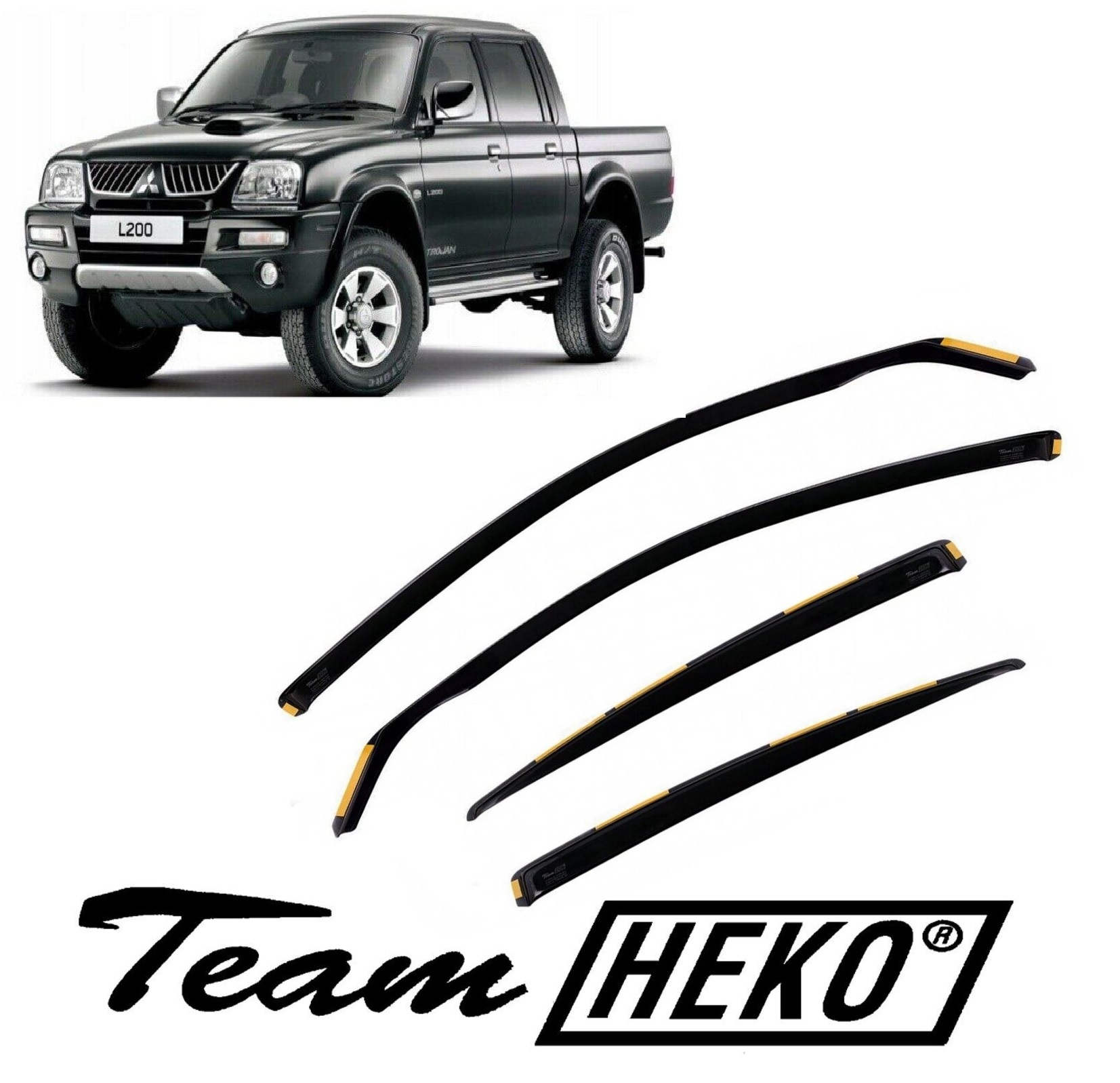 Ανεμοθραύστες Mitsubishi L200 5D 1999-2006 Φιμέ Heko Σετ 4τμχ 23342 1 Ανεμοθραύστες Mitsubishi L200 5D 1999-2006 Φιμέ Heko Σετ 4τμχ 23342