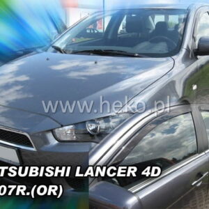 Ανεμοθραύστες Mitsubishi Lancer 4D / 5D 2007-2016 Φιμέ Heko Σετ 4τμχ 23361