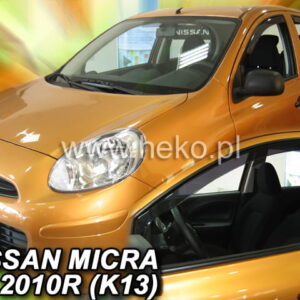 Ανεμοθραύστες Nissan Micra K13 5D 11/2010-2016 Φιμέ Heko Σετ 2τμχ 24278