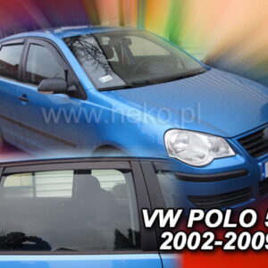 Ανεμοθραύστες VW Polo 5D 2002-2009 Φιμέ Heko Σετ 4τμχ 31136