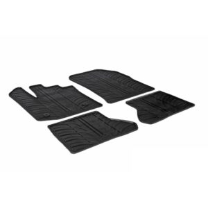 Dacia Dokker / Dokker Stepway 11/2012-07/2021 Λαστιχένια Πατάκια Σετ 4τμχ Μαύρα Lampa με Κουμπώματα
