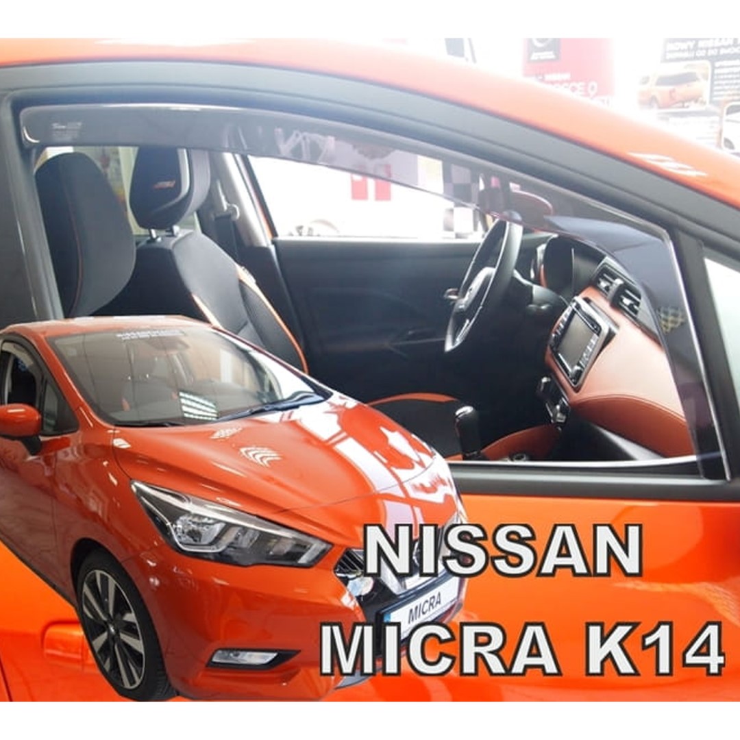 Ανεμοθραύστες Nissan Micra K14 5D 2017+ Φιμέ της Heko Σετ 2τμχ 24296 1 24296