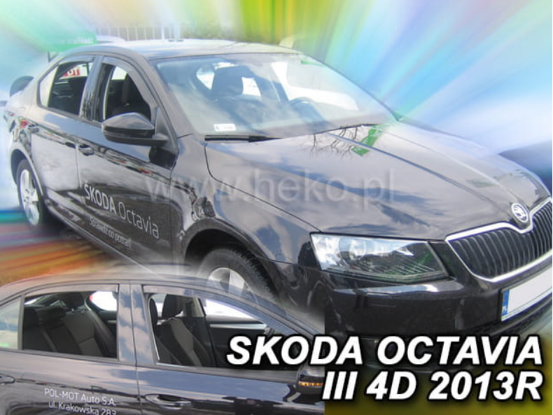 Ανεμοθραύστες Skoda Octavia III 5D ltb 2013-2020 Φιμέ Heko Σετ 4τμχ 28339 1 28339