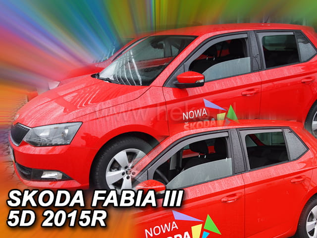 Skoda Fabia Iii 5d 2014+ Htb Μακρύ Φιμέ Ανεμοθραύστες Heko Σετ 4τμχ για Μπρος-Πίσω Παράθυρα 1 28344