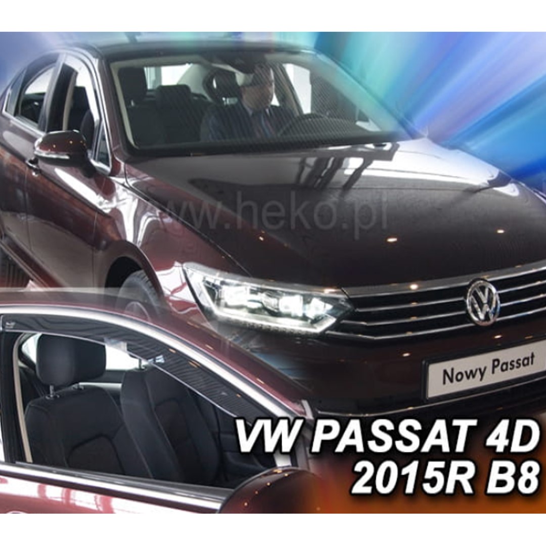 Vw Passat 4d/5d 2014+ Φιμέ Ανεμοθραύστες Heko Σετ 2τμχ 1 31001 1