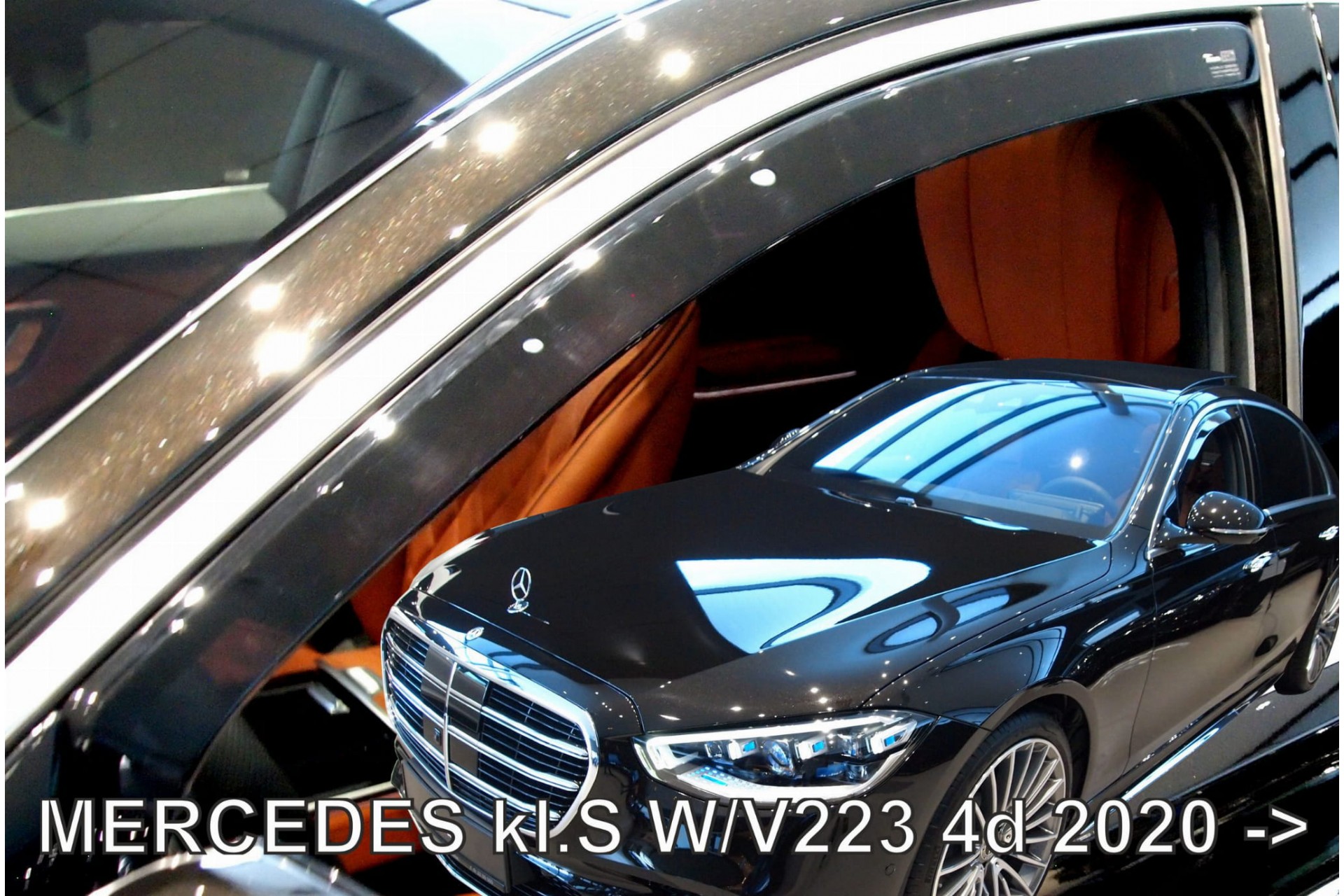Ανεμοθραύστες για Mercedes S W223 /v223 4d 2020+ Φιμέ Σετ 2τμχ Heko για Μπροστινά Παράθυρα 1 ANEMOTHR 23641