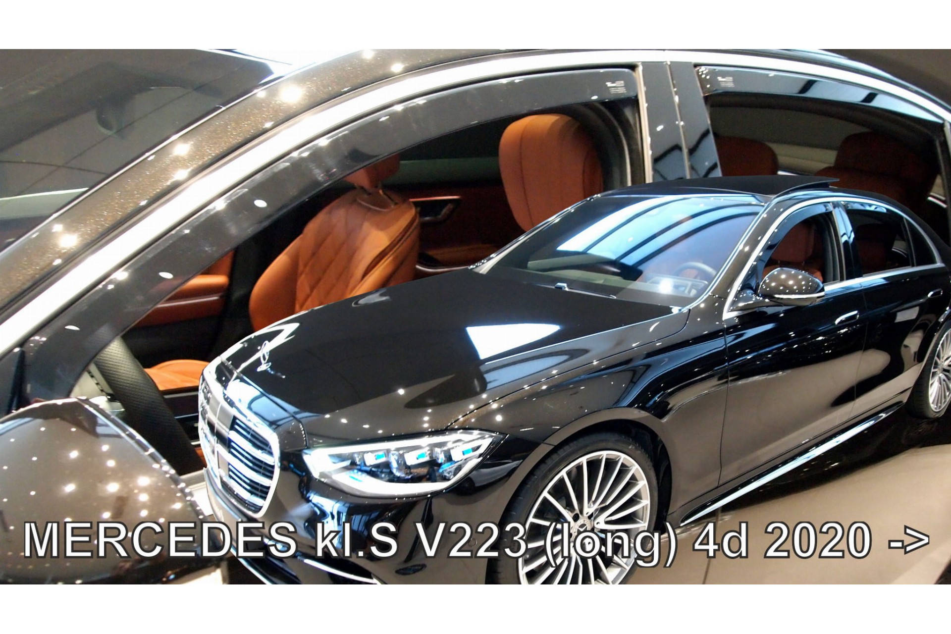 Ανεμοθραύστες για Mercedes S W223 /v223 4d 2020+ Φιμέ Σετ 4τμχ Heko για Μπροστινά και Πίσω Παράθυρα 1 ANEMOTH SET23642
